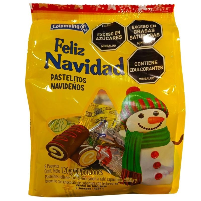 Pastelitos Navideños Colombina X120Gr X8 unidades