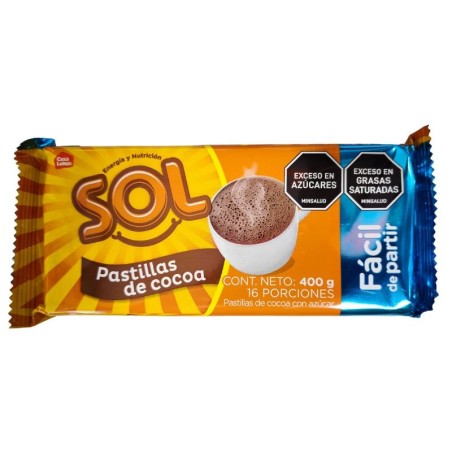 Cocoa En Pastillas Sol X400Gr