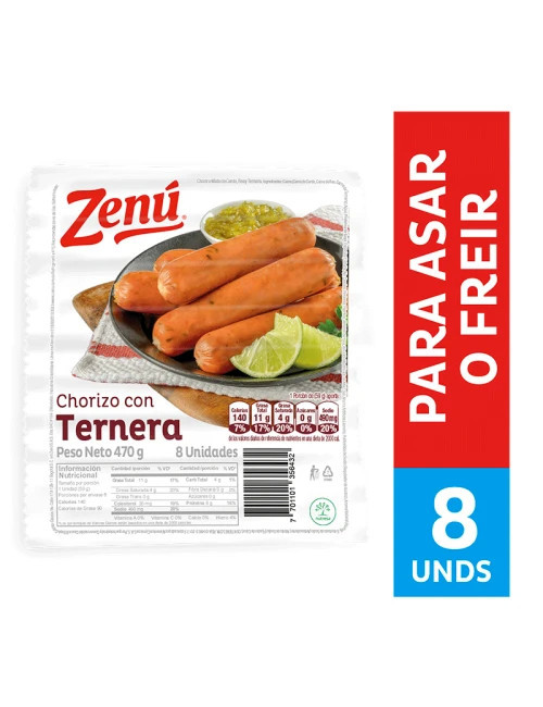 Chorizo De Ternera Zenú 8...