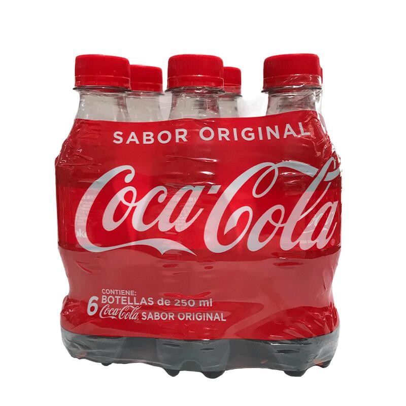 Gaseosa Coca Cola Original Mini 6 Und 250mL c/u