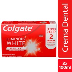 Crema Dental Colgate Luminous White 2unds 75gr c/u