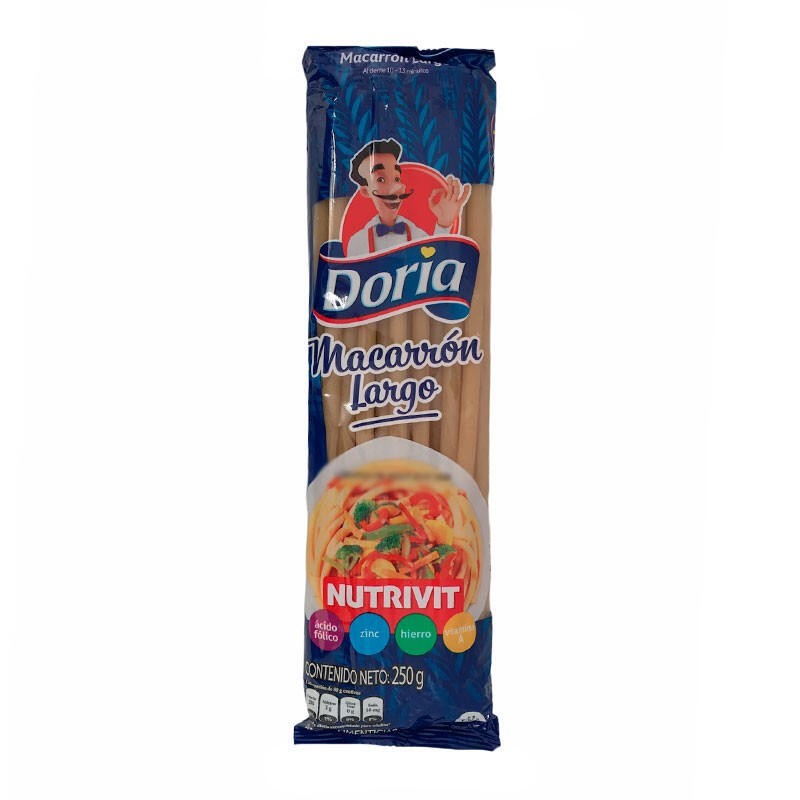 Pasta Macarrón Largo Doria 250gr