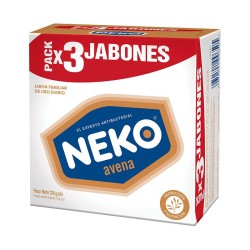 Jabón Neko Avena Antibacterial 125gr c/u  3Und