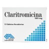 Claritromicina 10 Tabletas 500mg