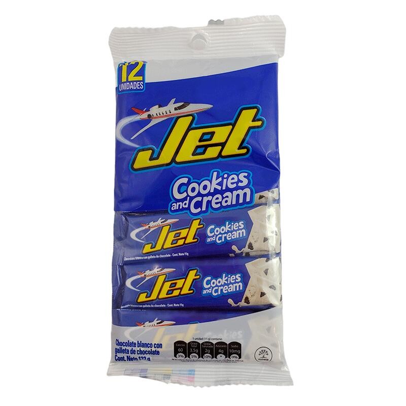 Chocolatina Jet Cooki 12 Und 132gr