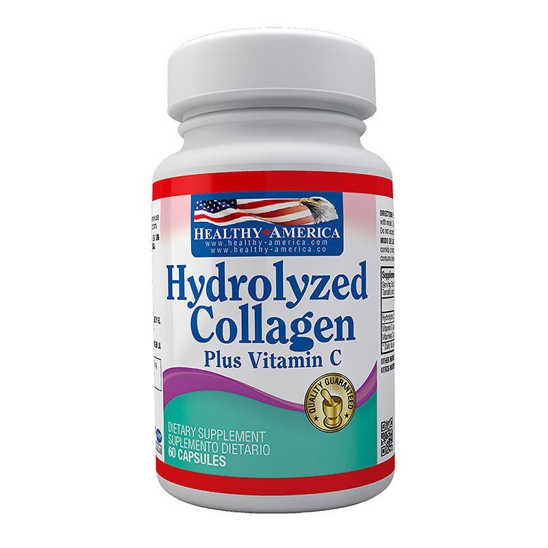 Hydrolyzed Collagen Healthy América 60 Cápsulas 1500mg