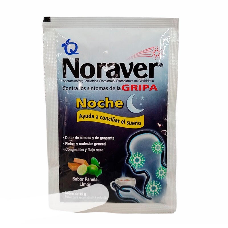 Noraver Gripa Noche 15gr 1 Sobre