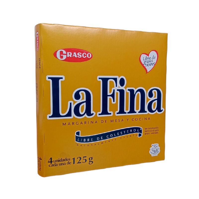 Margarina La Fina 125gr 4unds