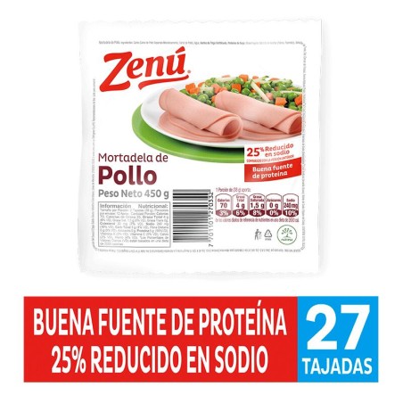 Mortadela De Pollo Zenú 450gr