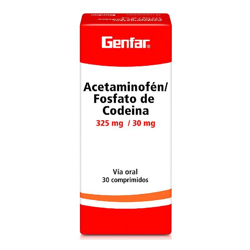 Acetaminofén Genfar 30 Tabletas 325mg