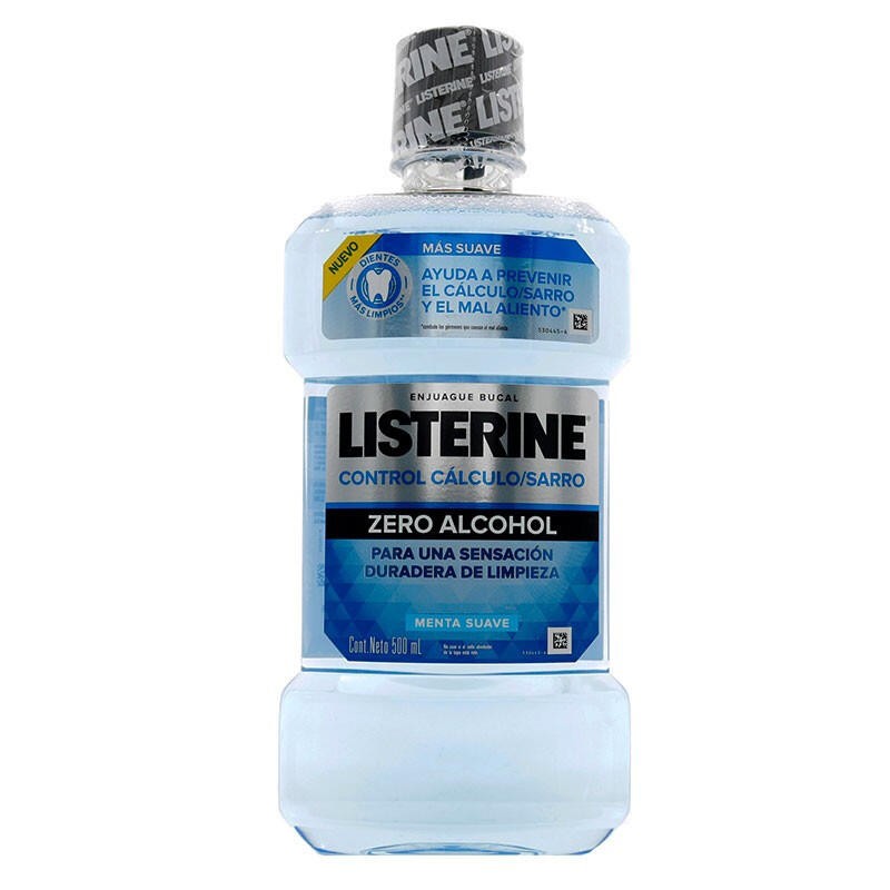 Enjuague Bucal Listerine Control Cálculo Sarro Menta Suave 500ml