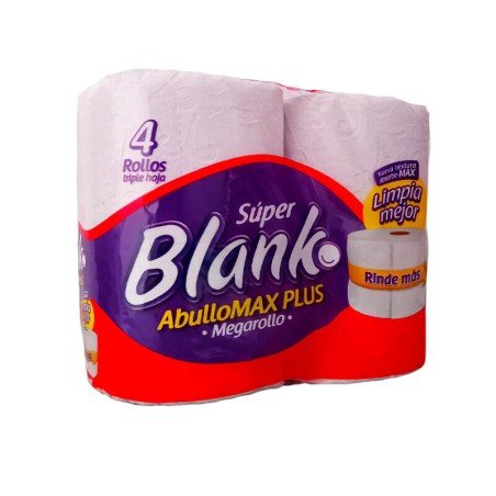 Papel Higiénico Súper Blanko Mega Rollo 4unds