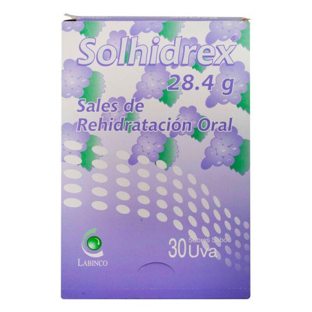 Sal de Rehidratación Solhidrex Uva Fracción 1 sobre 28.4gr