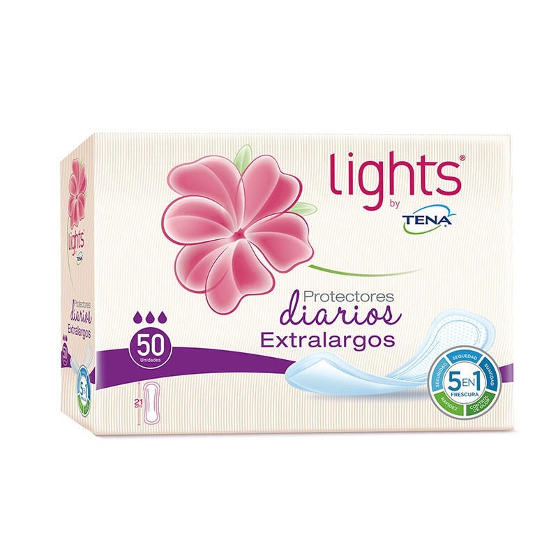 Protectores Tena Lights Extralargos 50 Unidades