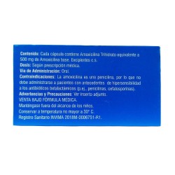 Amoxicilina AG Fracción 10 Cápsulas 500mg