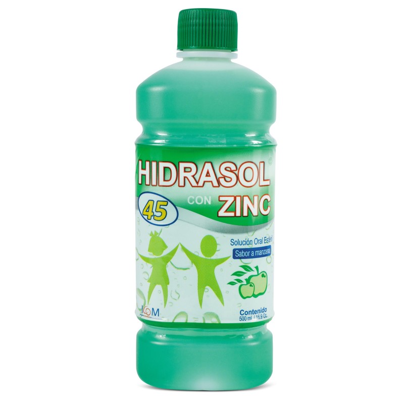 Suero Oral Hidrasol Manzana Con Zinc 45meq 500ml