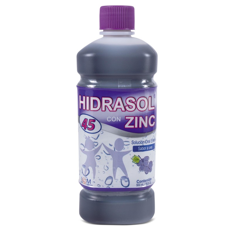 Suero Oral Hidrasol Uva Con Zinc 45meq 500ml