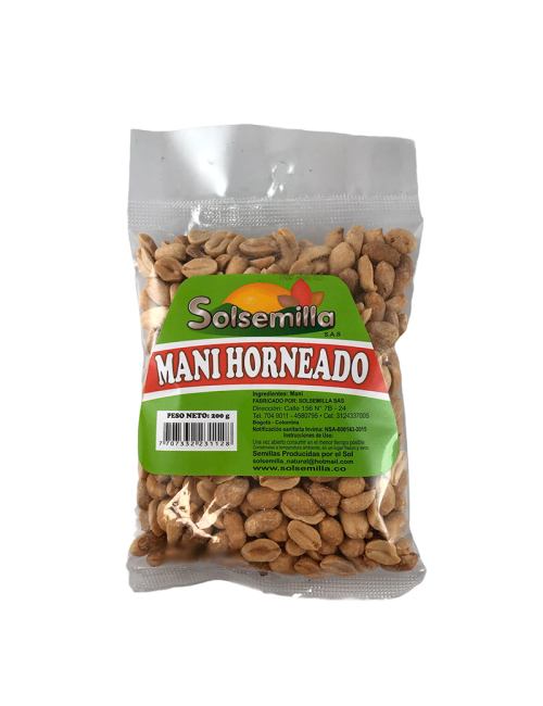 Maní Horneado Solsemilla 200gr