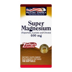 Super Magnesium Healthy América 100 Cápsulas 400mg