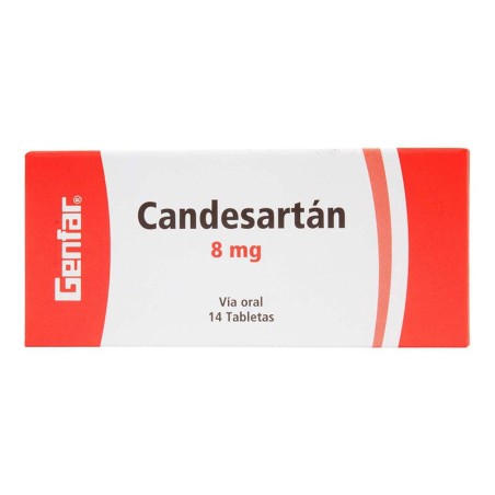 Candesartán Genfar 14 Tabletas 8mg