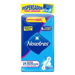 Toallas Higiénicas Nosotras Extra Protección 24 Und