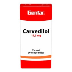 Carvedilol Genfar 30 Comprimidos 12.5mg