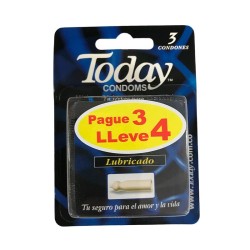 Preservativos Today Lubricado Pague 3 Lleve 4