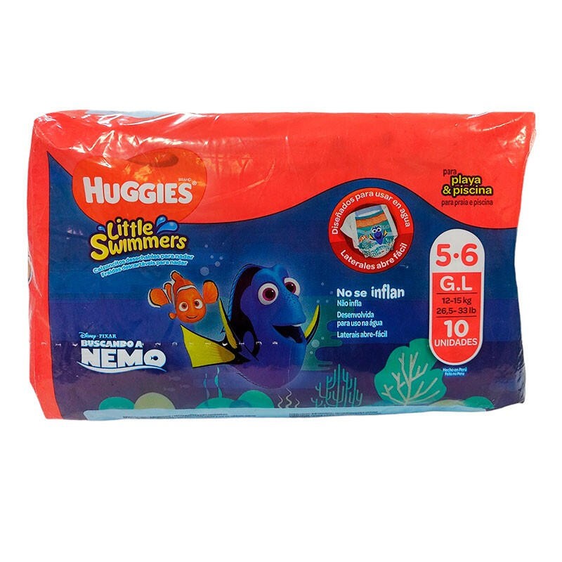 Pañales Huggies Little Swimers Piscina G.L 10 Und