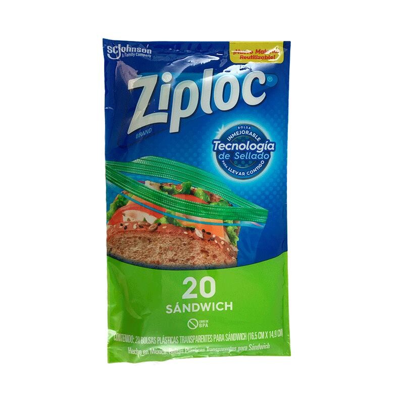 Bolsas Hermética Ziploc Sándwich 20 Und