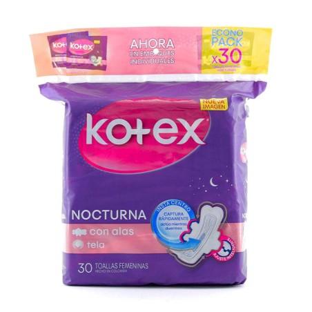 Toallas Higiénicas Kotex Nocturna 30 Und