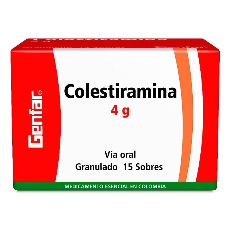 Colestiramina Genfar 4gr  Fración 1 Sobre