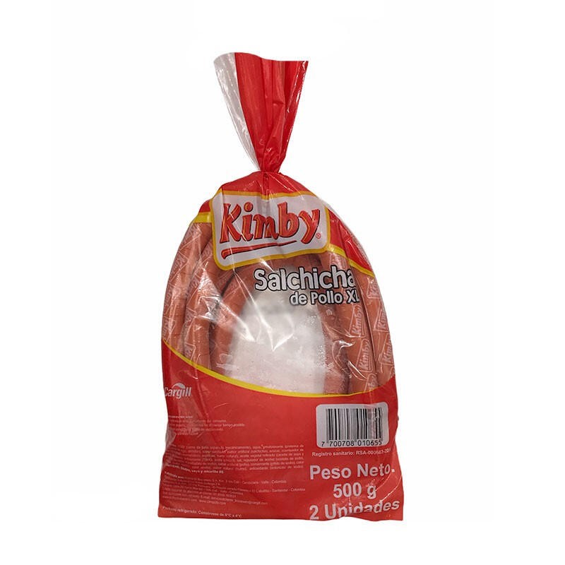 Salchicha Pollo kimby 2 Und 500gr