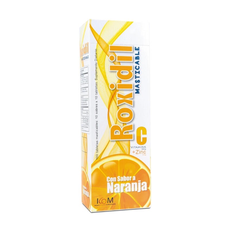 Roxidil Vitamina C Naranja 500 Mg 100 Tabletas