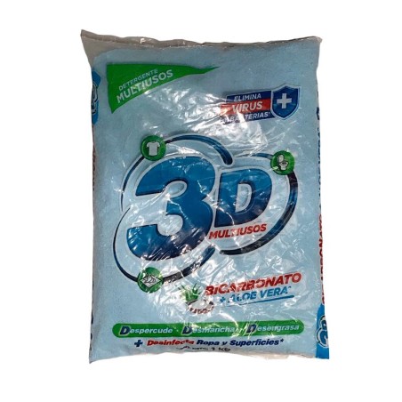 Detergente 3D Multiusos Bicarbonato + Aloe Vera 1000gr