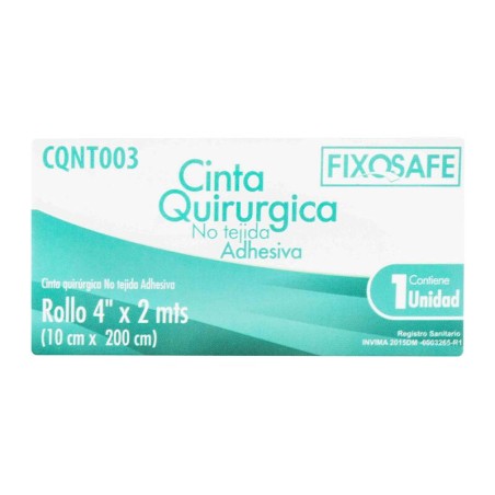 Cinta Quirúrgica Adhesiva 4" x 2m FixoSafe