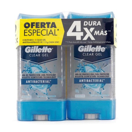 Desodorante Gillette Clear Gel 2 Und 226gr