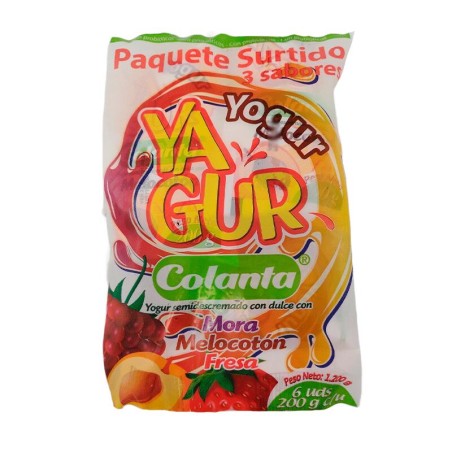 Yogurt Colanta Surtido en bolsa 7 Und 145gr