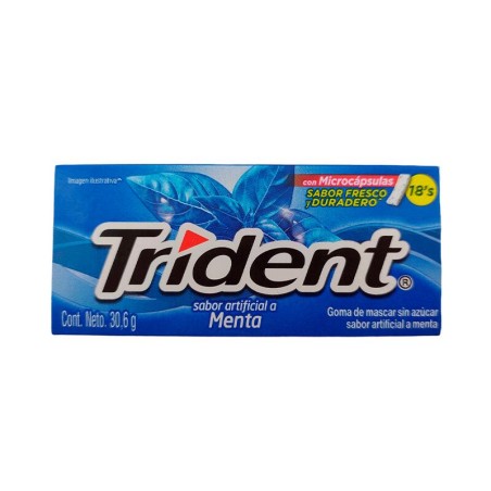 Chicles Trident Menta 18 Und 30gr