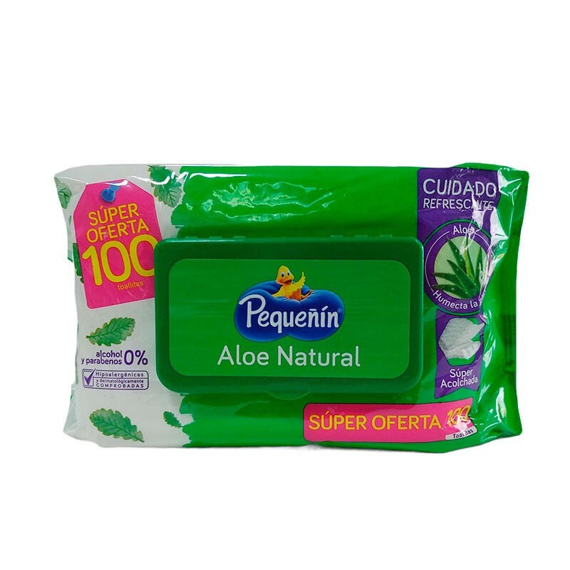 Toallitas Húmedas Pequeñín Aloe Vera 100 Und