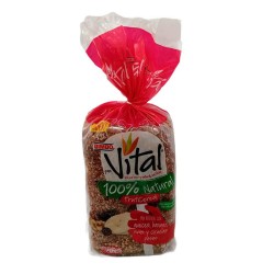 Pan Integral Vital FrutiCereal Bimbo Nueces, Banano, Uvas y Ciruelas Pasas 500gr