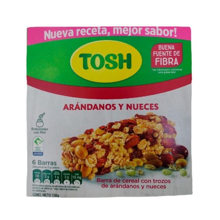 Cereal en Barra Tosh Arándanos y Nueces 138gr