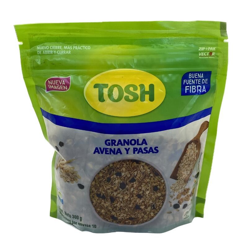 Granola Tosh Avena y Pasas 300gr