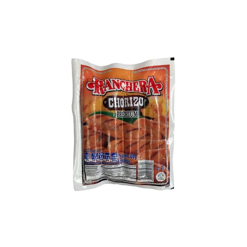 Chorizo Ranchera Premium 8 Und 520gr