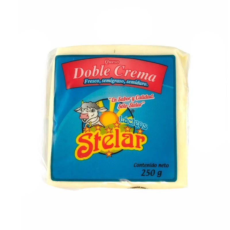 Queso Stelar Doble Crema Tajado 250gr