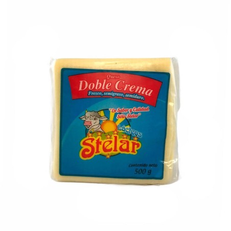 Queso Stelar Doble Crema Tajado 500gr