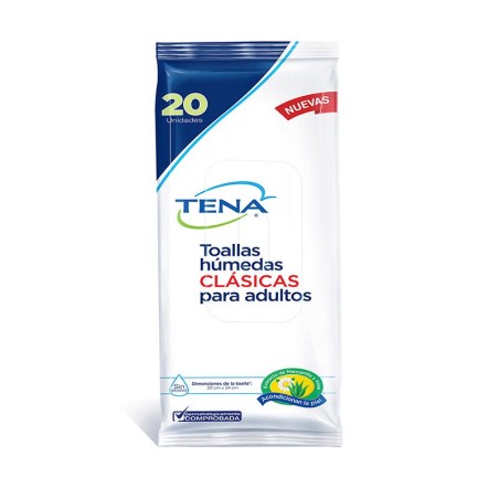 Toallas Tena Clásicas Húmedas  20 Und