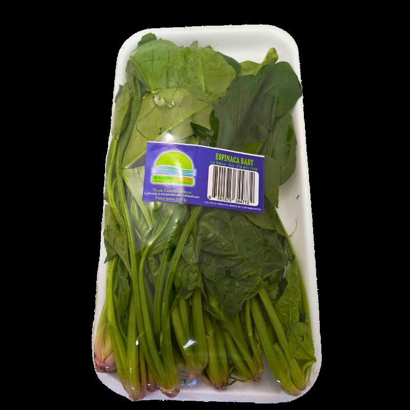 Espinaca Baby Campo Fresh Bandeja 200 gr