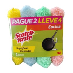 Esponjas Scotch Brite Superficies Delicadas Pague 2 Lleve 4