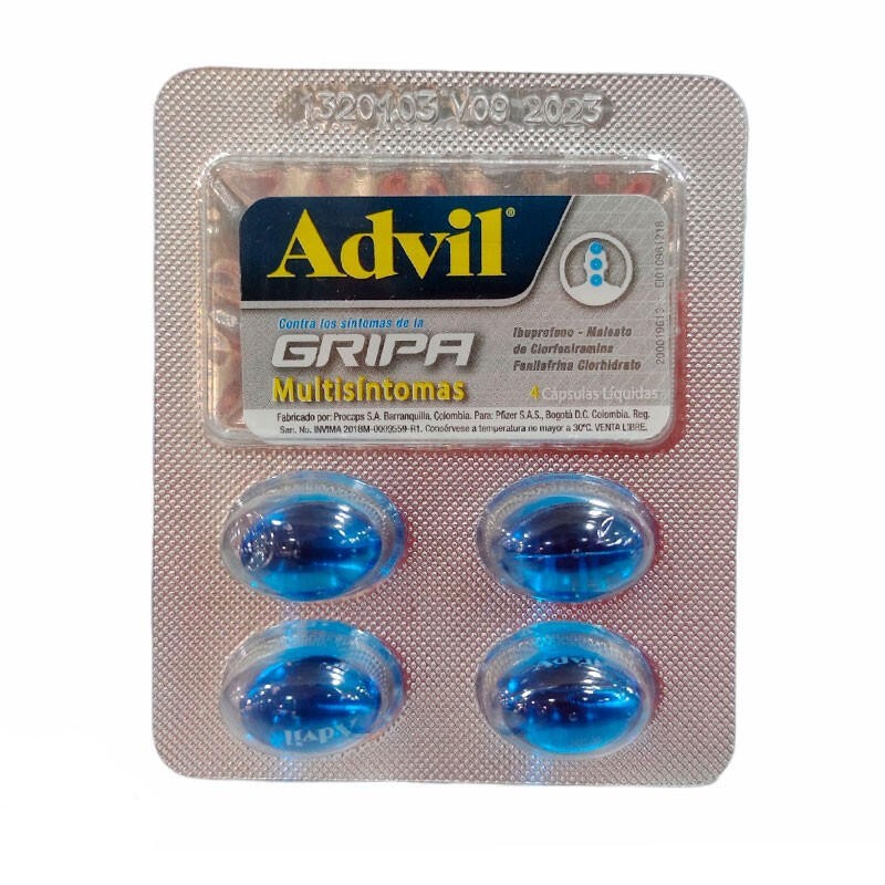 Advil Gripa Fracción 4 Cápsulas