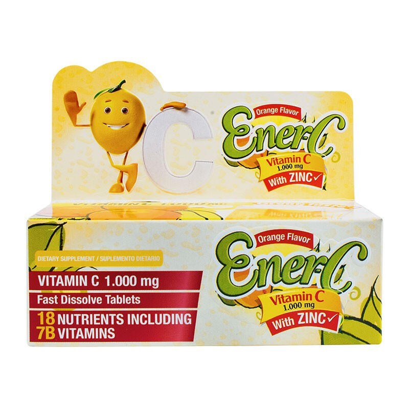 Ener-C  Vitamina C Naranja 10 Tabletas 1000mg